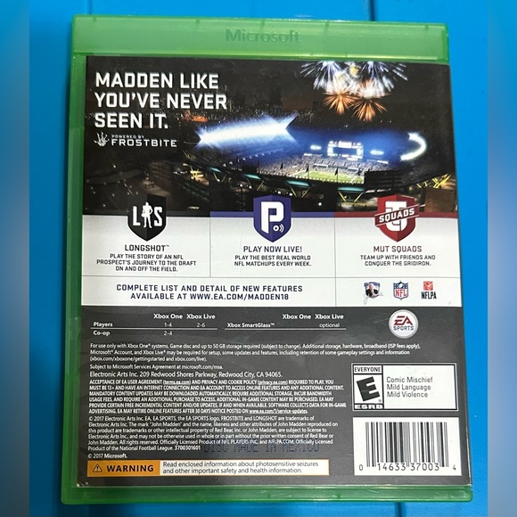 Madden‎ NFL 18 Xbox One - Picture 2 of 3